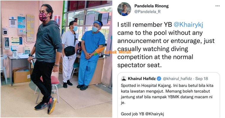 pandalela dedah KJ datang tonton perlawanan tanpa protokol