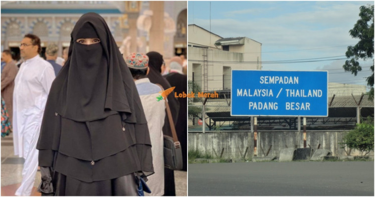 sajat berniqab ketika lolos di sempadan malaysia thailand