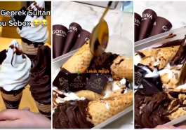 trend baru makan aiskrim geprek