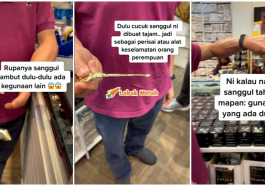 cucuk sanggul diguna sebagai perisai