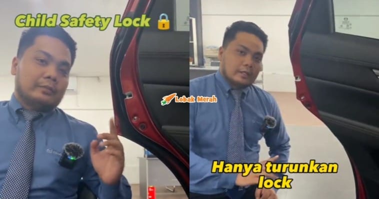 f2 cara guna child safety lock pada kereta