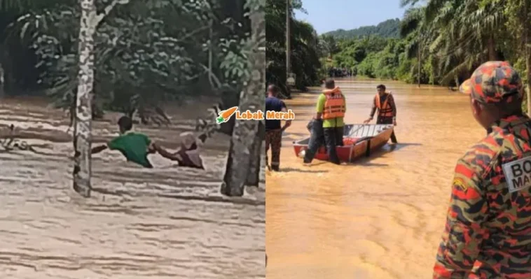 mangsa banjir hilang dihanyutkan air deras