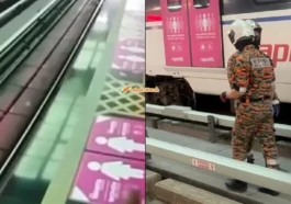 terjatuh landasan LRT