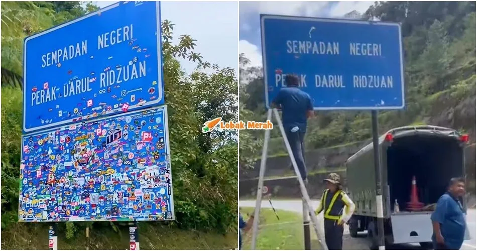 jpj tanggal papan tanda pelekat di cameron highlands