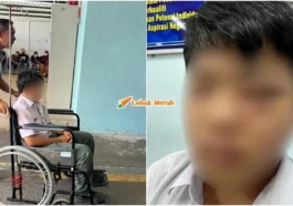 pelajar ditumbuk di hadapan guru