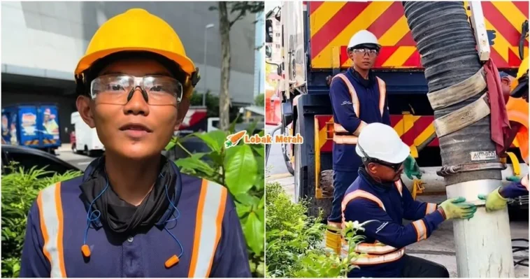 remaja 19 tahun kerja cuci longkang