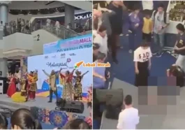 lelaki terjatuh pusat beli belah hanoi