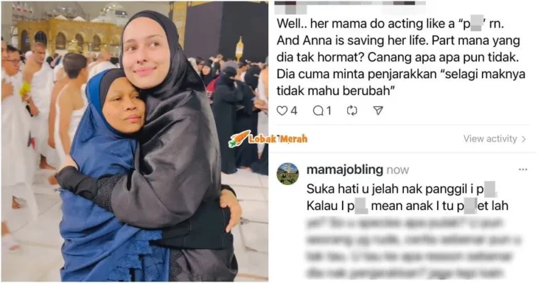 mama anna jobling marah netizen panggil pig