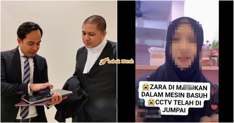 peguam zara dimasukkan dalam mesin basuh