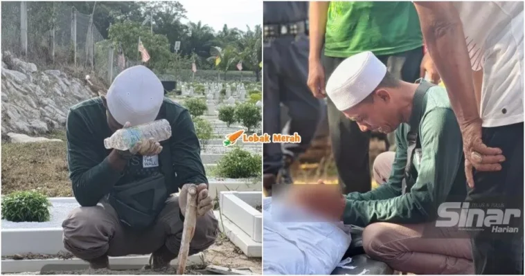 lelaki menangis di kubur dua beradik