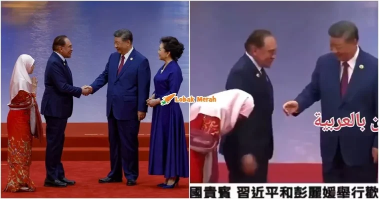 wan azizah elak bersalaman dengan presiden china