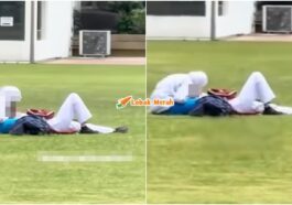pelajar bermesraan di dataran pahlawan