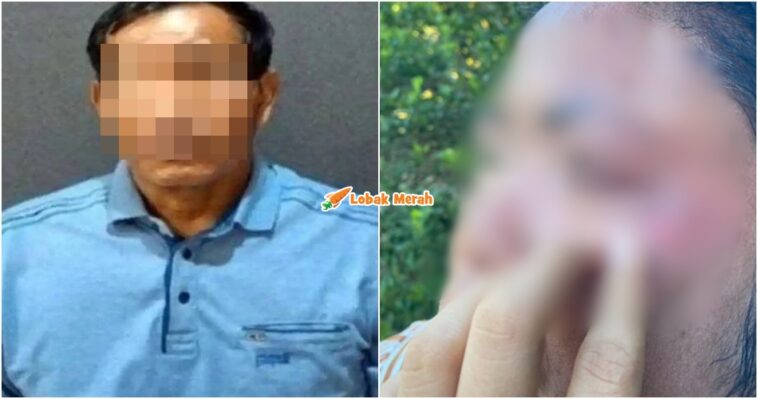 suami belasah isteri selfie facebook